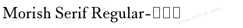 Morish Serif Regular字体转换